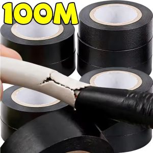 10Roll High-Tack PVC Electrical Insulating Tape Heat Cold Flame-Retardant Safety Black Electrical Tape