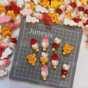 Mini KT Bites Cute Realistic Food Dollhouse Miniature Scene Resin Accessories Handmade DIY Cream Cheese Decoration