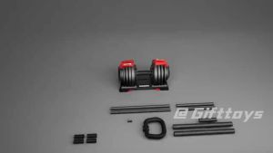 【TOP SALE】3 in 1 Adjustable Dumbbell 24 Kg / 52.8 Lbs With 15 Increments From 2.5 - 24 Kg Barbell Kettlebell Adjustable Dumbbell Set PVC Barbell Set Fitness Equipment Detachable Dumbbell