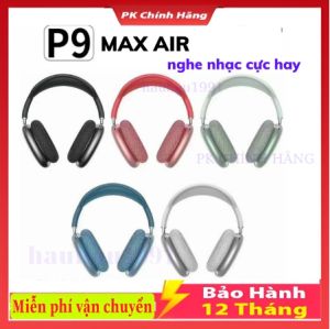 Tai Nghe Bluetooth Chụp Tai P9 Max AIR- Có Micro Đàm Thoại - Hỗ Trợ Thẻ Nhớ SD Nghe Nhạc Cực Hay Bảo Hành 12 Tháng