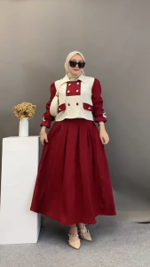 ONE SET KOREAN LOOK // GHEA SET / SETELAN ROK KNIT JUMBO / SETELAN KNIT BBK DUYUNG