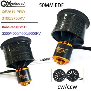 Quạt Dẫn Hướng QX-MOTOR 50mm EDF Với 12 Cánh Động Cơ Không Chổi Than QF2611 3300/4000/4600/5000KV CW CCW Dành Cho Phụ Tùng Đồ Chơi Máy Bay Điều Khiển Từ Xa