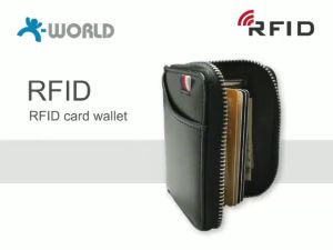 WL078 - Dompet Kartu Zipper Kulit Pria Wanita Mini Atm Stnk RFID Protected Premium Leather Import