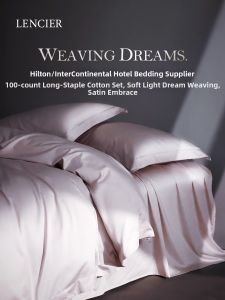 Luxurious Long-staple Cotton Satin Bedding Set With Silk Touch 4 Pieces