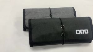 Travel Cable Storage Bag,Electronic Organizer Cord Pouch,Roll up Tech Carrying Case for USB Cables Charger Phone Accessories Bag