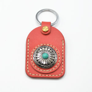 Genuine Leather round Square Black Waterdrop Access Control Card Holder for Community And Bus Card Protection Case