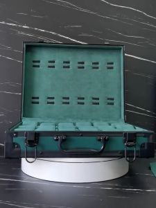 MELANCY  Aluminium framed suitcase Watch  storage box Microfiber Leather 12/18/24 Slot Jewellery Organiser case Display Rack