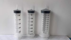 250-550ml ไซริงค์ สลิง กระบอกฉีดยา ปั๊มน้ำ พลาสติก สร้างให้แพทย์ ไซริงค์ใหญ่ ดูดของเหลวหัวฉีดตรงกลาง