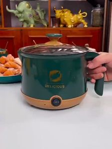 多功能电煮锅 迷你不粘锅1.8L小电锅  煲汤煮一人食小火锅 学生宿舍煮面锅 不粘小电锅 宿舍煮面电热锅小功率一体锅 网红同款家用小电饭煲 多功能煎炸炒煮涮煲汤煮粥小型电热一体锅  防干烧小型机械式一体式蒸煮电热小火锅