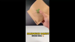 50/100/150pc Kraft Paper Sandwich Donuts Bag Disposable Snack Pancake Triangle Greaseproof Paper Bag