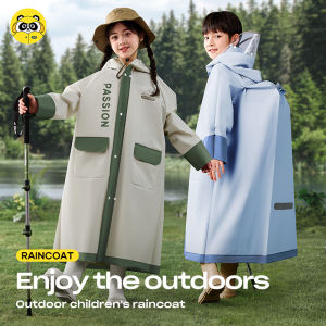 Moremerry Childrens Raincoat Long Full Body Raincoat for School Boys And Girls Separate Bag Position Raincoat Waterproof