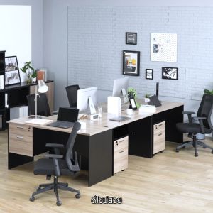 INDEX Living Mall เครื่องมือทำงานขาไม้พร้อมลิ้นชัก รุ่นแอคทีฟ