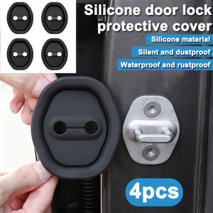 Thích hợp cho xe Chevrolet Equinox Malibu cho Camaro Cruze Blazer Traverse TRAX tia lửa Sonic Volt bu lông cửa xe khóa bảo vệ cửa xe giảm xóc khóa cửa bảo vệ cửa chống va chạm nhãn dán Silicone đồ dùng cho xe ô tô