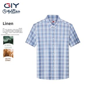 GYgoldlion | Tencel Linen Breathable Polo Shirt