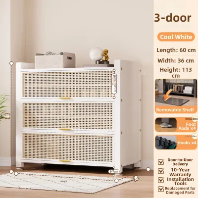 DIBIOU | Multifunction Dustproof Steel Shoe Cabinet