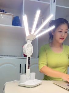 Eye protection Desk lamp led folding charge Learning 4 fan Student Dormitory Smart Desk lamp Desk bedroom reading