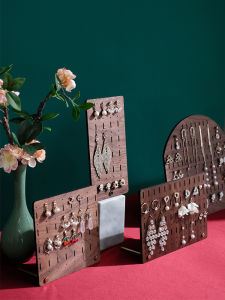 Retro Chinese Style Jewelry Display Stand Earring Storage Rack Pin Board Accessory Placement Photography Props Ornament