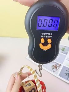 50kg Digital Portable Electronic Scale with Hook Handheld LCD Luggage Scale Fishing Weight Scale Pocket Scale