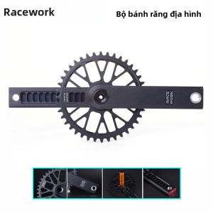 Bộ Trục Xe Đạp Đường Trường RACEWORK Dành Cho Xe Đạp Gravel 9-12 Tốc Độ Trục CNC Rỗng 170mm Với Đĩa Đơn 40/42/44/46T