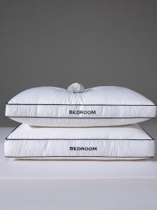 Pure Cotton down Pillow Home Style Medium Height Bedroom Single Side 3D Core Simplest Style Dormitory Use Black Label