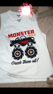 Monster Truck Sando Muscle tee for kids