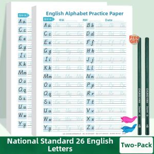 English Alphabet Practice Paper 26 Letters Large And Small Writing Cursive Handwriting Exercise for Beginners Foreign Language Enlightenment