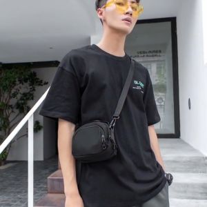 EKK Bag Lelaki Shoulder Crossbody Bag ins Fashion Brand Casual Chest Hanging Bag Carrying Bounce Small Backpack Mini Phone Bag