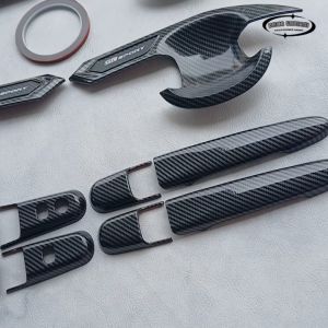 Paket Outer Cover Handle Cover Pegangan Pintu All New Rush GR SPORT 2022 - 2024 Glossy Carbon