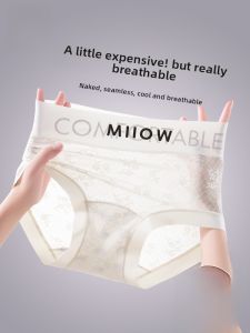 Miiow | High Waist Silk Triangle Panties Womens Seamless Breathable Antibacterial Luxury Sensation Ladies Short Underwear