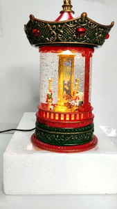 ONELINE #042 Swirl Musical Santa Carousel music and light decor