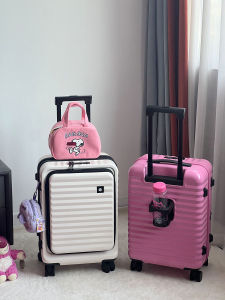 Ohboy Large Capacity Side Opening Luggage 20 Expandable Pull Rod 24 Inch Travel Suitcase Password Boarding Leather Box