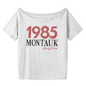 YUEZHONGWEI | Retro American Letter Print One Shoulder White Loose Summer Half Sleeve Womens T-shirt Creative Commute Style Short Sleeve Top