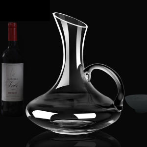 Crystal Glass Wine Decanter Lead-Free with Handle Red Wine Pouring Pot Home Use European Style Daily Gift Handmade Glassware