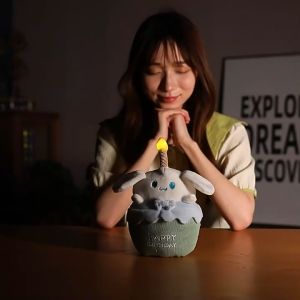 Sanrio Kuromi Cinnamoroll Birthday Cake With Music Plush Doll Melody Toy Gift Present Patung Hari Jadi 玉桂狗库洛蛋糕公仔娃娃