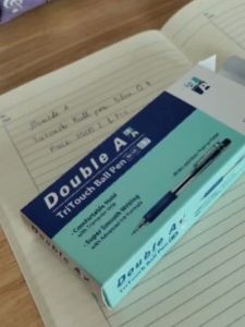 (Hộp 12 Cây) Bút bi Double A Tritouch 0.7mm bút bi cao cấp bút mực xanh bút bi nét đậm DBP-107