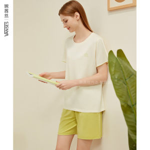 Couples Summer Sleepwear Ultra Soft Modal Ice Silk Mens Short Sleeve Shorts Set Casual Home Clothes V-neck Pullover