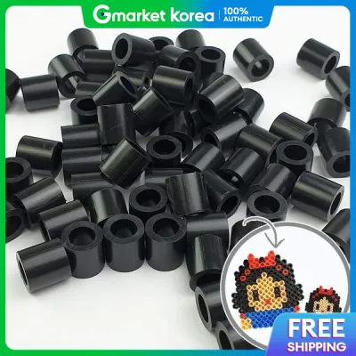 Hạt cườm nhựa dẻo cỡ lớn làm đồ thủ công màu đen 500 hạt dành cho trẻ em