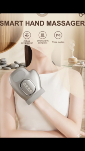 Smart Hand Massager with Heat and Air Compression Electric Palm Massager 3 Modes for Arthritis Pain Relief Finger