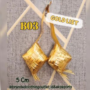 KETUPAT LEBARAN ISI DAKRON / KETUPAT HIASAN IDUL FITRI / KETUPAT GANTUNG / AKSESORIS IDUL FITRI - 1SET(2PCS) / KT-785942