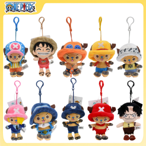 Original One Piece 12CM Plush Toys Keychain Luffy Toy Tony Chopper Laboon Sabo Soft Stuffed Peluche Dolls Birthday Gifts Kids