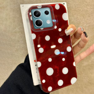 Christmas Red Cirular Dots Phone Case For Xiaomi Redmi Note 14 13 12 11 10 11S 10S 8 9 Pro 15 15C 14C 13C A3 A1 A2 9A A5 Cover