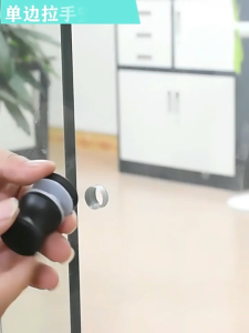 Aluminum Bathroom Glass Door Knob Back-to-Back Shower Room Glass Door Handle Puller