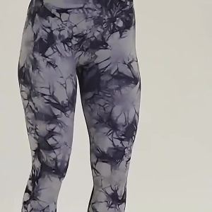 Womens Tie Dye Nine Tenths Leggings High Waist Yoga Pants Soft Stretchy Workout Running Pants Breathable Comfortable
