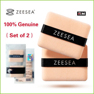 Zeesea powder puff【set of 2】square double-sided flocking puff do not eat powder super soft air cushion replacement puff delicate and clean set makeup dry powder puff