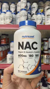 Nutricost NAC 600mg – Giải độc gan tăng cường miễn dịch & bảo vệ tế bào