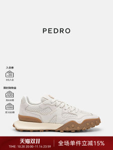 Pedro Color Block Sports Shoes Thick Bottom Casual Shoes New Arrival Laced Sneakers round Toe Low Heel PU Leather Composite Outsole