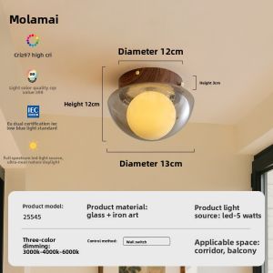 FANCY LAMP CLUB | Cream Vintage Style Ceiling Light Amber Color