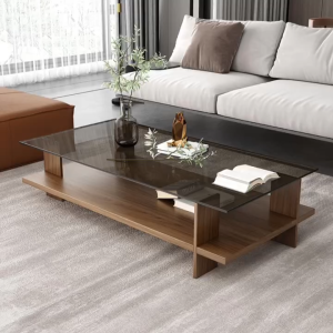 Glass Center Table For Sala Coffee Table Minimalist Modern Nordic Sofa Side Table For Living Room Solid Wood Rectangle
