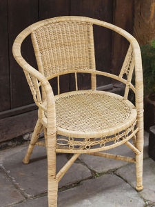 Handmade Natural Rattan Chair Stool for Balcony Home Use Elderly Summer Outdoor Old Fashioned Backrest Bamboo Rattan Chair