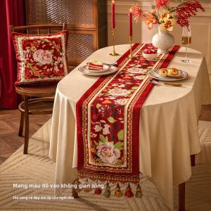 FANJUTAIDU | Red Auspicious Wedding Decorative Table Banner